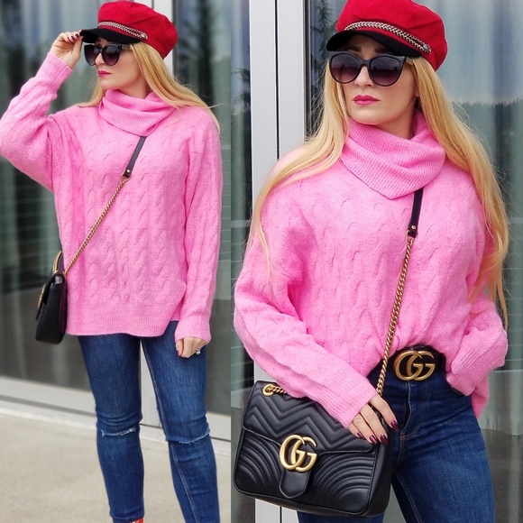 Pink Cable Knit Sweater - Picture 2 of 4